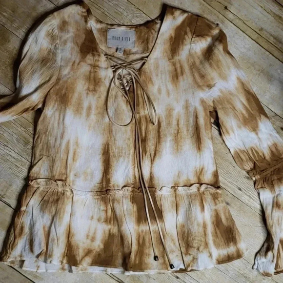 Moon River | Boho Shirt | Camel | Size X Small - Picture 7 of 7